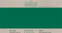 Desktop Screenshot of johanneshof.de